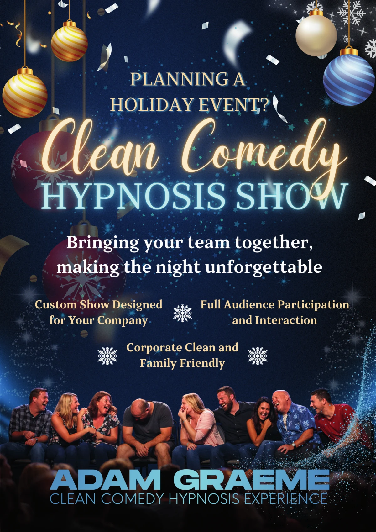 Preview of the Adam Graeme Corporate Entertainment One Sheet